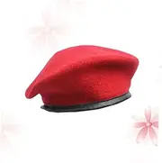 [Homoyoyo] Unisex Adjustable Pure Wool Beret Hat for Spring Autumn Fashionable Sun Hat for Men Women Lightweight Cozy Driving Cap Army Green Accessory Occasion