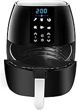 1500W Air Fryer 5.5L Electric Hot Oven Oilless Cooker with LCD Touch Digital Screen Nonstick Basket for Roast Reheat