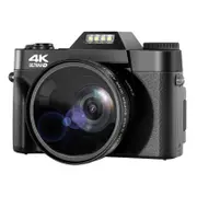 Digital Cameras Photography 4K 48MP 16X Zoom Vlogging Camera with WiFi and Wide Angle, Autofocus,Anti-Shake,3" LCD HD Screen