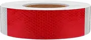Healifty Car Reflective Tape Roll, Heat Anti Skid Tape White and Red Reflective Tape for Auto Truck 5cm*450cm