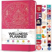 Legend Wellness Planner & Food Journal – Daily Diet & Health Journal with Weight Loss, Measurement & Exercise Trackers – Lifestyle & Nutrition Diary – Lasts 6 Months, A5 size – Hot Pink