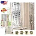 Chic Light Filtering Bohemian Curtains - 63 Inch Grommet Drapes for Living Room
