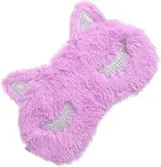 PACKOVE Violet Plush Unicorn Eye Masks Lightweight Comfortable Night Breathable Sleep Mask for Travel Work and Naps for