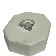 Swarovski Millenia open ring, Trilliant cut Rhodium plated Size 52 EUR / USA 6