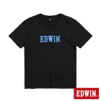 在飛比找momo購物網優惠-【EDWIN】男裝 高低差LOGO短袖T恤(黑色)