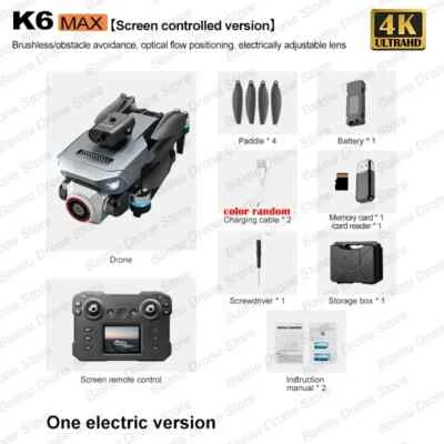 K6 MAX Screen Controls Upgrade Drone HD Triple Camera Optical Flow Brushless