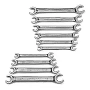 New! Craftsman 10 pcs Full Polish SAE/Metric Line/Flare Nut Wrench Set