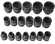 TTI METRIC IMPACT SOCKET SET TT12D18ISS 18Pieces 1/2" Drive, 6-Point Sockets