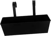 GALPADA Large Wrought Iron Hanging Flower Pot Rustic Decorative Garden Planter Box for Fence Balcony Outdoor