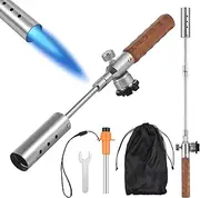 ACAGALA Weed Torch Propane Burner Adjustable Length Weed Burner Torch compatible with Propane Tank with Flame Control Valve and Ergonomic Anti-slip Handle