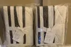 2 Pottery Barn Mesa Striped Tassel KING Black / White Shams Sold Out New