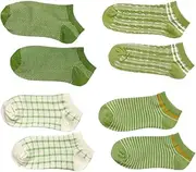 [WOFASHPURET] Elegant Breathable Crew Socks 4 Pairs Cotton Quick Dry Short for Women