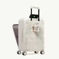 在飛比找樂天市場購物網優惠-不萊玫前開蓋行李箱女小側開口拉桿箱多功能商務皮20寸旅行登機