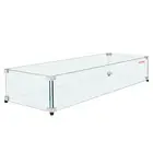 VEVOR Fire Pit Wind Guard Tempered Glass Flame Shield 1128x367x191mm 8mm Thick