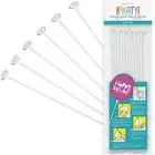 Unique Balloon Sticks & Cups-12 6 Pcs, One Size, White