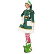 Elf Girl green outfit handmade costume set for Christmas party for entertainers