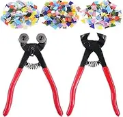 Swpeet 2Pcs Heavy Duty Glass Mosaic Cut Nippers and Tile Nippers with 1 Pound 3 Styles Triangle/Diamond/Square Mosaic Tiles Glass Pieces Assortment Kit, Mosaic Tools for DIY Tile Mosaic Cutter