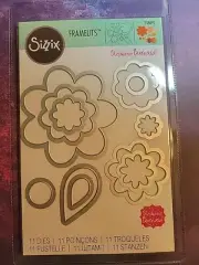 Sizzix Framelit Dies Flower Layers & Leaf By Stephanie Barnard #558692 11 Dies