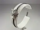 BEACH FASHION NAUTICAL SILVER TROPICAL FISH VIN&SUE BLACK LEATHER CORD BRACELET
