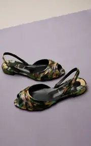 [Christian Louboutin] Cordelina Flat Lurex Jupiter Slingback Sandals