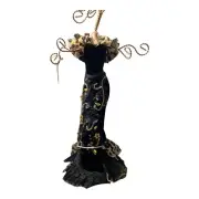 Golden Keepsakes Elegant Victorian 14" Woman Jewelry Holder Animal Print Sequins