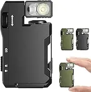 G5 Rechargeable EDC Flashlight, EDC Magnetic Flashlight 400 Lumens Dual Light Source, Portable Mini Flashlights, 180°Rotation, RGB Dual Light, Ip68 Waterproof, for Camping Outdoor Emergency (Black)