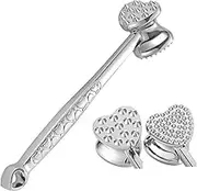 Meat Lovers Heart-Shaped Meat Tenderizer Mallet - Dual-Sided Metal Hammer, Ergonomic Grip for Easy Pounding, Ideal for Steak, Chicken, Pork - Perfect Gift