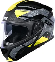 SMK Gullwing Navigator, flip up helmet , color: Matt Black/Grey/Neon Yellow , size: M
