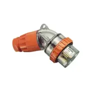 Clipsal 56 Series Plug Top Ip66 Angled 5 Pin 32A 500V Electric Orange - 56PA5...