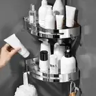 Corner Shower Rack with Hooks Semi-curved Shelf Caddy Easy Installation Space