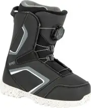 Nitro Droid BOA Kid's Snowboard Boots, Black/White /Charcoal, 5