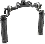 CAMVATE 15mm Rod & Soft Rubber Grip Shoulder Mount Rig with Arri Rosette for DSLR(BlackM6 thread31.8 mm)