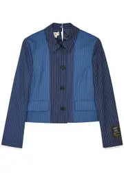 Marni Striped Wool Jacket - Blue - 40 (UK8 / S) 40 (UK8 / S)