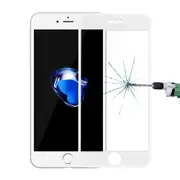 For Iphone 8 Plus and Iphone 7 Plus Surface Hardness Curverd Arc Explosion-Proof Tempered Glass Full Screen Phone Film(White)