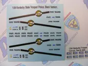 Kentucky State Police Patrol Trooper 1/64 Water slide Decals Black Patrol Unit