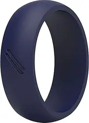[ThunderFit] Silicone Wedding Ring Men, Rubber Wedding Band