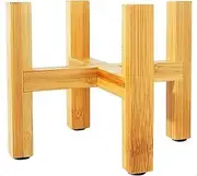 Flower Stand Wooden Flower Stand Four-Legged Plant Decor Strong Durable Bonsai Stand Home Tray Pot Display Shelf Holder Tools (Color : 19.3x16cm)