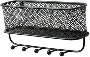 FUNOMOCYA 1 PC Multifunctional Wall Storage Rack with Hook Stylish Design for Living Bedroom Space Saving Organizer for Keys Coats and Hats Beautiful Home Decoration