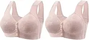 [Tmtolofot] Daisy Bras for Older Women Front Closure Bras Push Up Bra Comfy No Underwire Plus Size Front Button Bralette Bra
