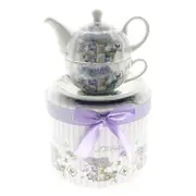 Elegant Kitchen Teapot Lavender Floral Tea for One Giftboxed