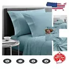 Luxurious 400 TC Egyptian Cotton 4-Piece Twin XL Sheet Set - Light Blue Elegance