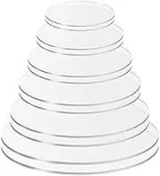 2 Pieces Acrylic Cake Disk Portable Reusable Replacement Round Household Bakery Baking Cupcake Tray Stand Tool 26cm