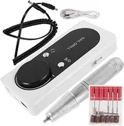 HAKIDZEL Nail Polisher Nail Drill Gel Nail Removal Nail Salon Accessories Manicure Salon Tool Electric Nail Machine Polisher for Acrylic Nails Manicure Equipment White Lithium Batteries