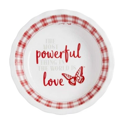 Dolly Parton Red Pie Plate Viral DG 9” The Most Powerful Thing in World Is Love