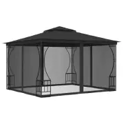 Stylish Outdoor Pavilion 3x3m With Insect Screen Garden Patio Gazebo Party Tent