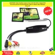 Video Grabber Capture Card Hi8 VCR VHS to Digital DVD Converter, Windows 10 Mac