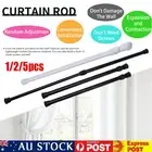 5X Adjustable Telescopic Spring Shower Curtain Rail Pole Rod Tension Extendable