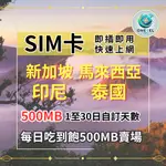 500MB 吃到飽新馬印尼泰國上網 1-30自訂天數 東南亞旅遊上網 新加坡上網 馬來西亞上網 泰國上網 印尼上網