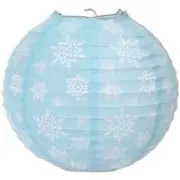 Snowflake Paper Lanterns 9.5 Inch 3 Pack Winter Christmas Party Decoration