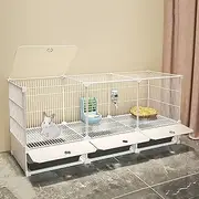 Double-Sided Transparent Encrypted Rabbit Hutch, Bunny Cage, Bunny House Indoor, Large Space, Easy to Clean, Suitable for Multiple Pets (Size : 108 x 37 x 55cm)